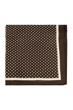 Pañuelo de seda con estampado de lunares