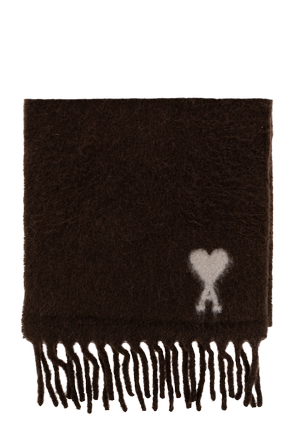 Wool scarf with logo