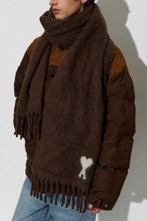 Ami Alexandre Mattiussi Wool scarf with logo