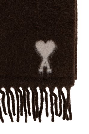 Ami Alexandre Mattiussi Wool scarf with logo