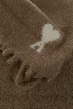 Ami Alexandre Mattiussi Wool scarf with logo