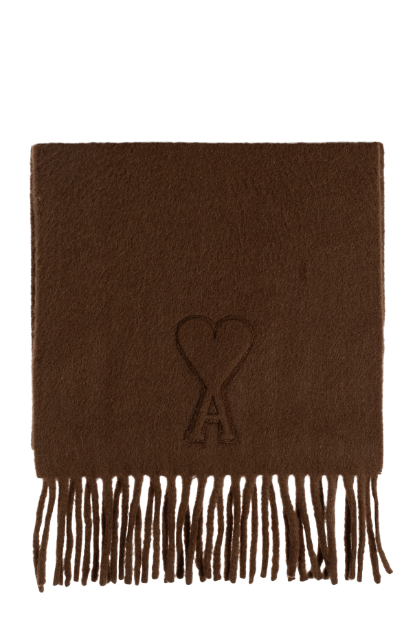 Wool scarf with fringes od Ami Alexandre Mattiussi