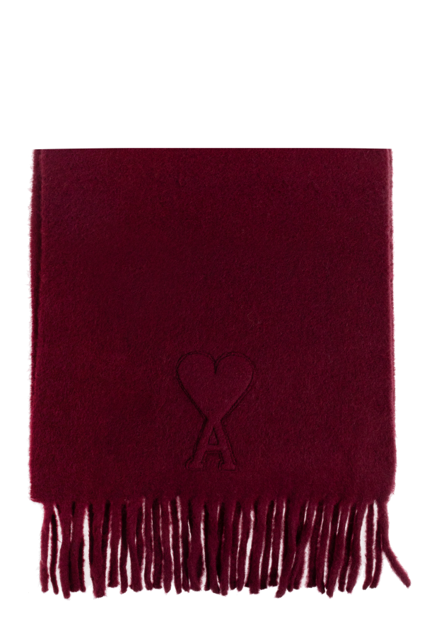 Wool scarf with fringes od Ami Alexandre Mattiussi