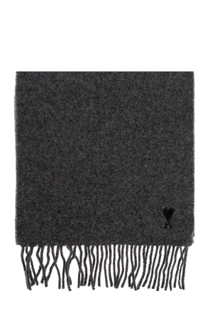 Wool scarf with logo