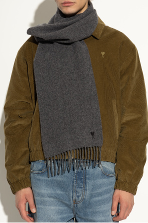 Ami Alexandre Mattiussi Wool scarf with logo