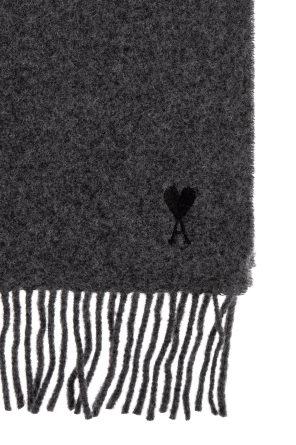 Ami Alexandre Mattiussi Wool scarf with logo