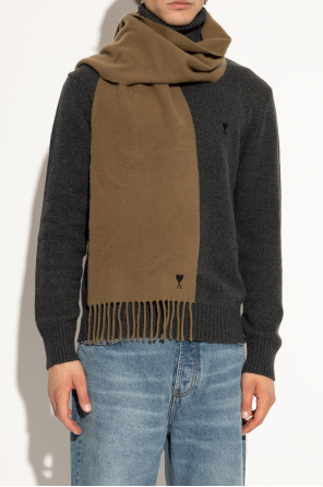 Ami Alexandre Mattiussi Wool scarf with logo