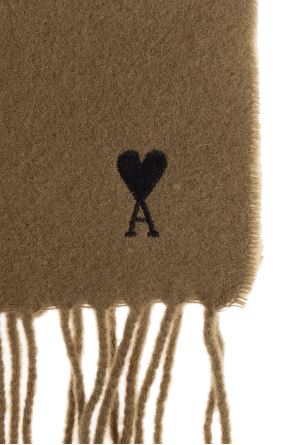 Ami Alexandre Mattiussi Wool scarf with logo