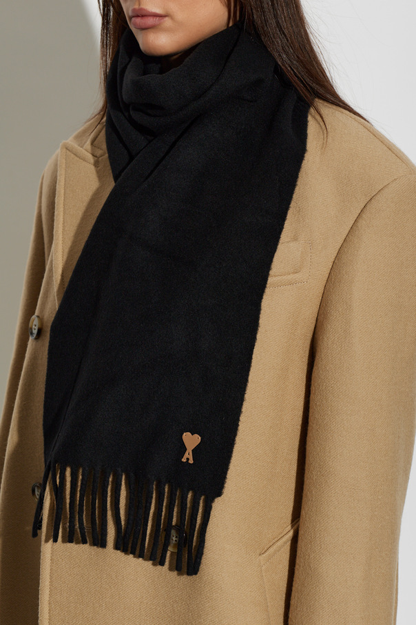 Ami Alexandre Mattiussi Bufanda de lana con logo