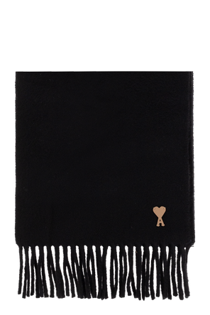 Wool scarf with logo