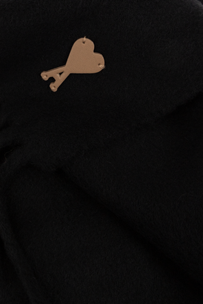 Ami Alexandre Mattiussi Wool scarf with logo