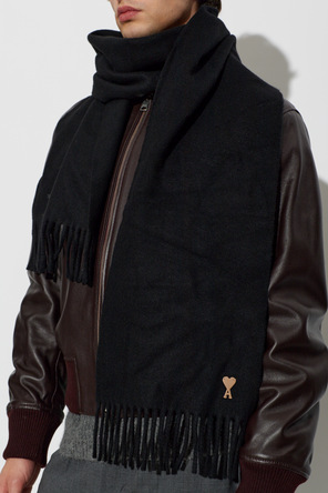 Ami Alexandre Mattiussi Bufanda de lana con logo