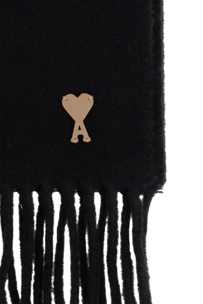 Ami Alexandre Mattiussi Wool scarf with logo
