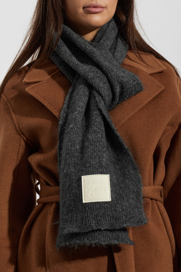 Ami Alexandre Mattiussi Scarf with Sewn Logo