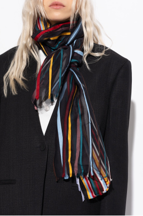Szal ze wzorem w pasy od Paul Smith