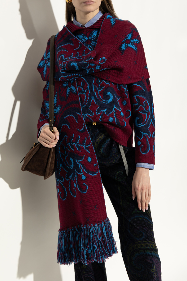 Etro Wollschal mit Fransen