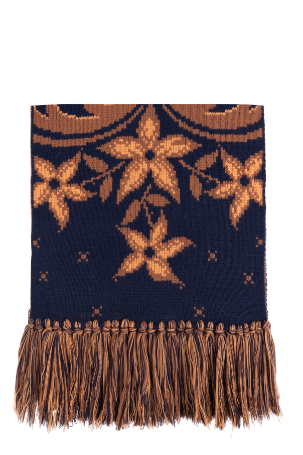 Wool scarf with fringes od Etro