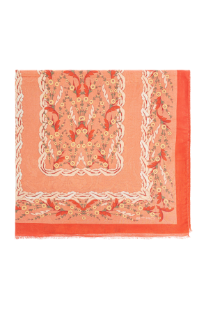 Scarf with floral motif