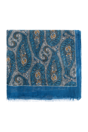 Patterned scarf with raw finish