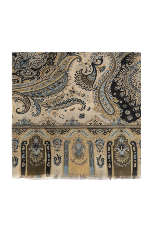 Scarf with raw edge finish od Etro