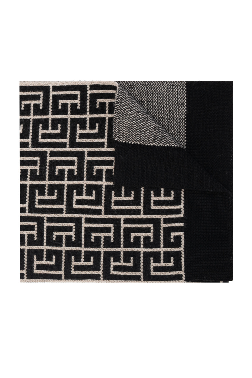 Balmain Wool scarf with logo