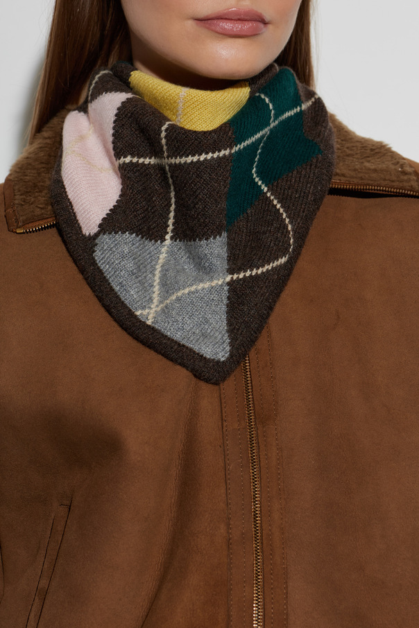 &Daughter Cashmere triangular scarf ‘Fionn Argyle’