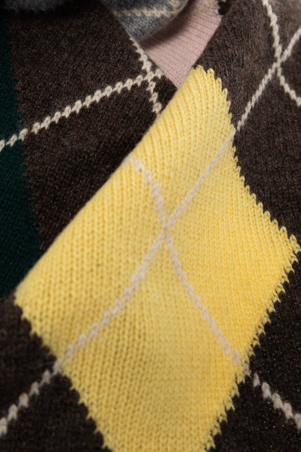 &Daughter Cashmere triangular scarf ‘Fionn Argyle’