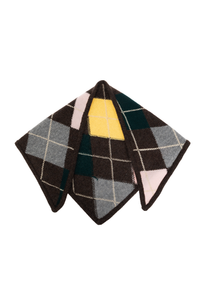 Cashmere triangular scarf ‘Fionn Argyle’
