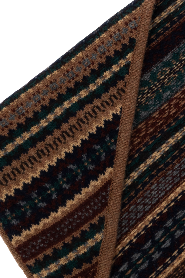 &Daughter Cashmere triangular scarf ‘Fairisle’