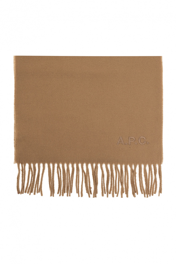 A.P.C. Logo-embroidered scarf