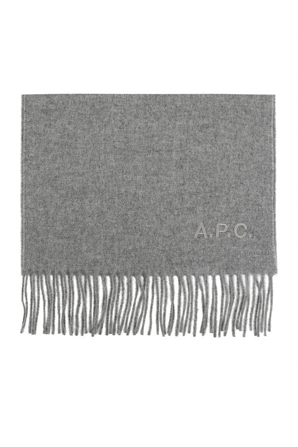 A.P.C. Logo-embroidered scarf