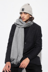 A.P.C. GREY Logo-embroidered scarf
