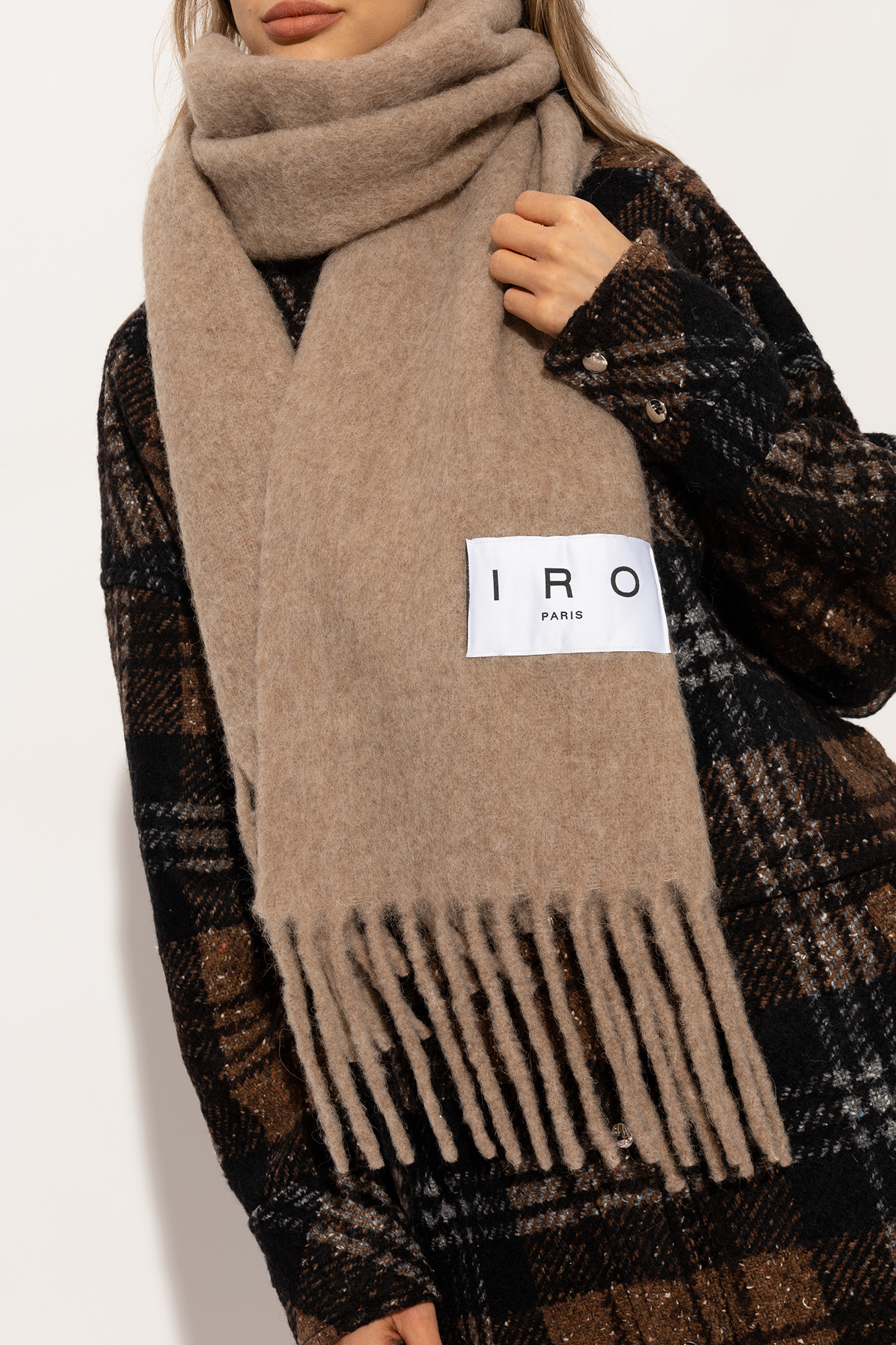 Iro ‘Authie’ scarf with logo