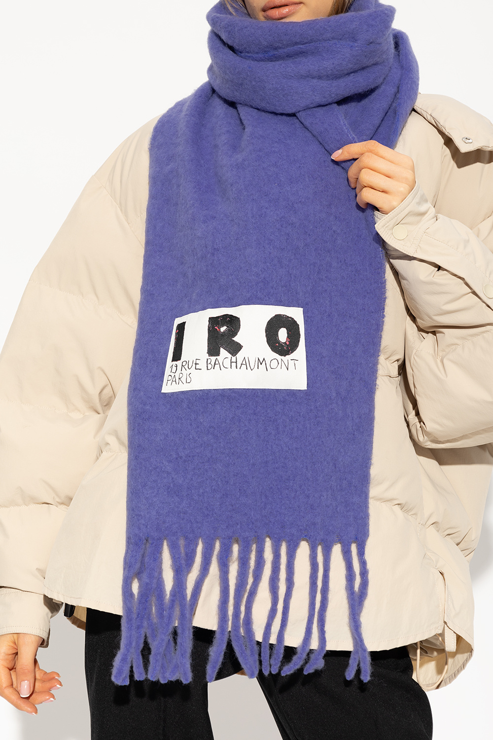 Iro ‘Authie’ scarf with logo