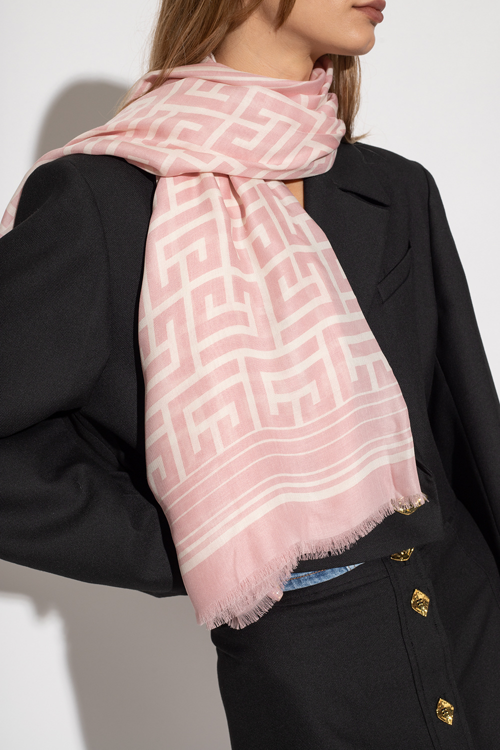 Balmain Patterned scarf