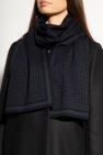 Balmain Monogrammed wool scarf