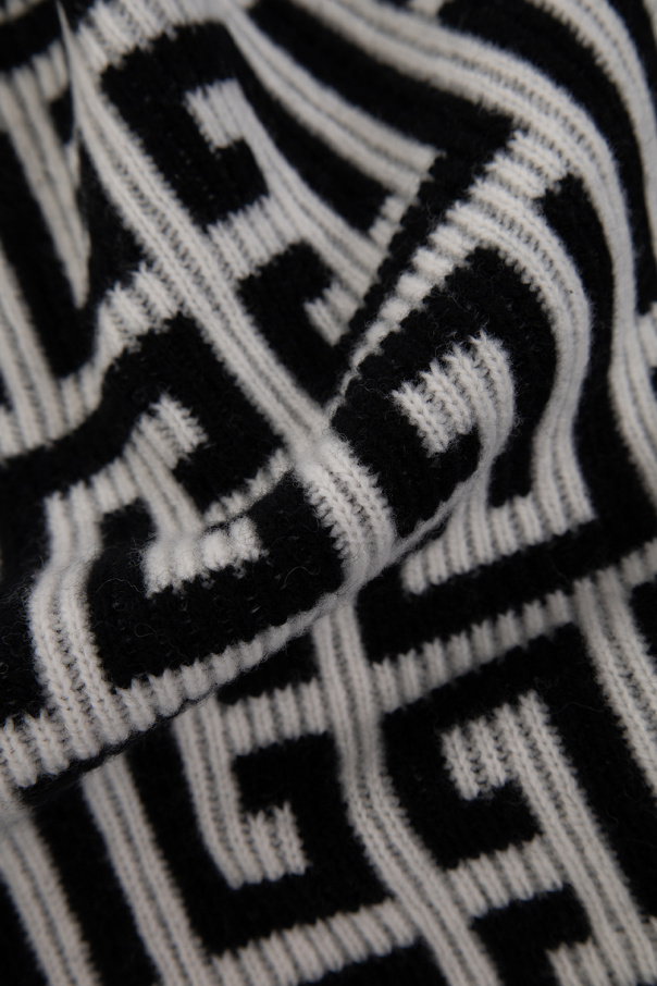 Balmain tote Monogrammed wool scarf