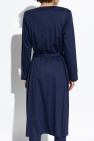 Hanro NAVY BLUE Robe with floral pattern