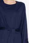 Hanro NAVY BLUE Robe with floral pattern