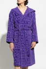 Versace Home PURPLE Cotton hooded bathrobe
