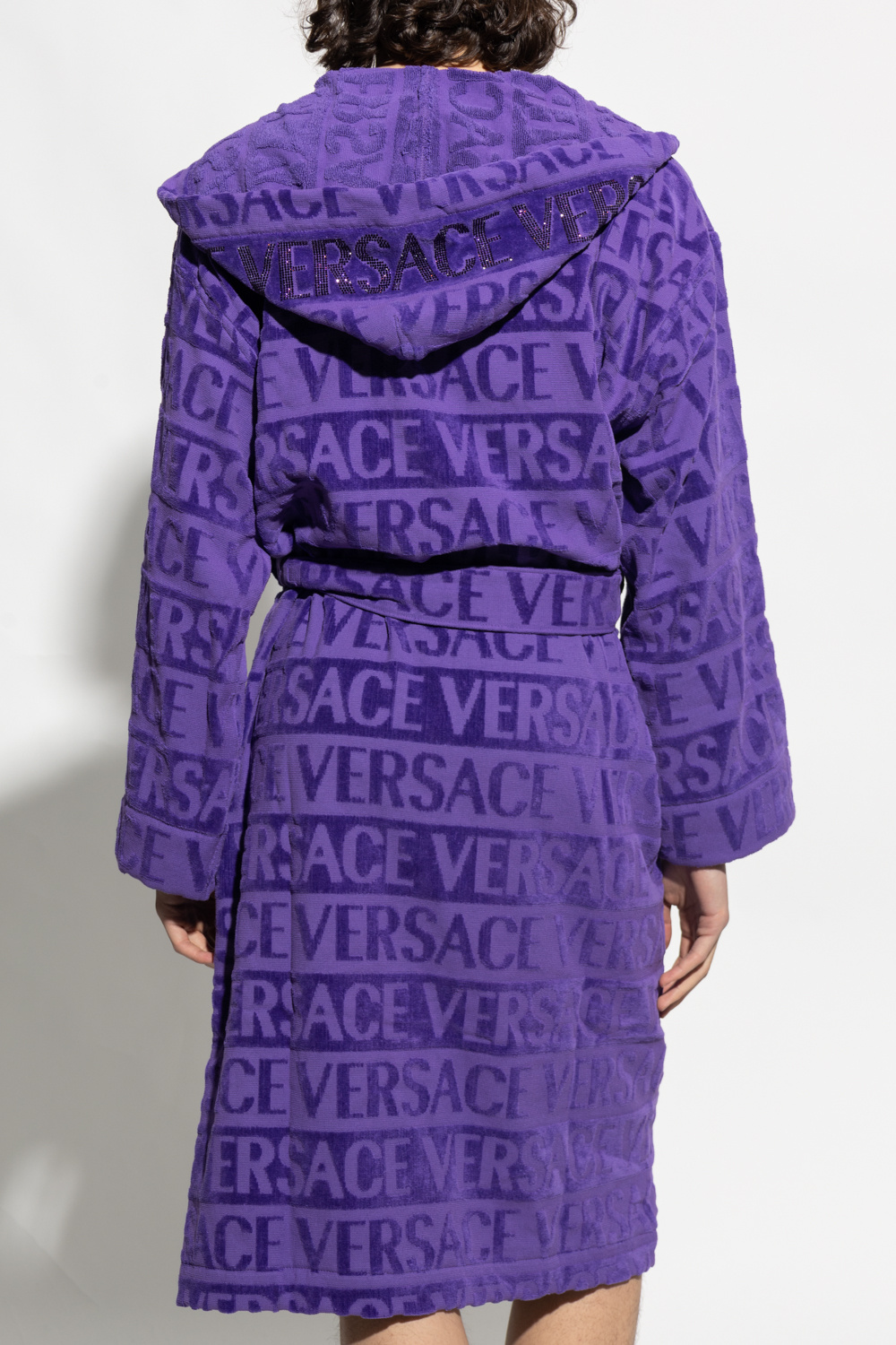 Versace Home Cotton hooded bathrobe