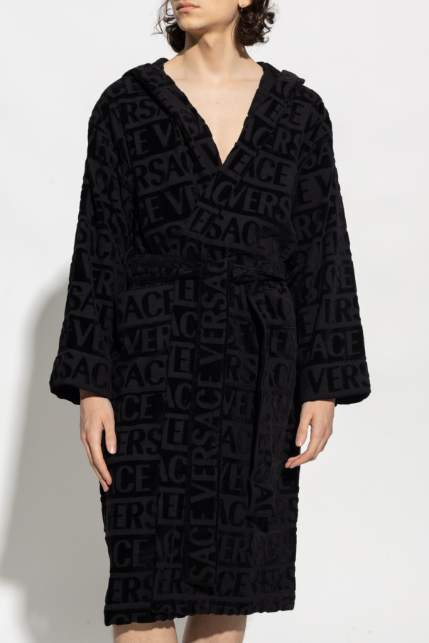 Versace Home Cotton hooded bathrobe