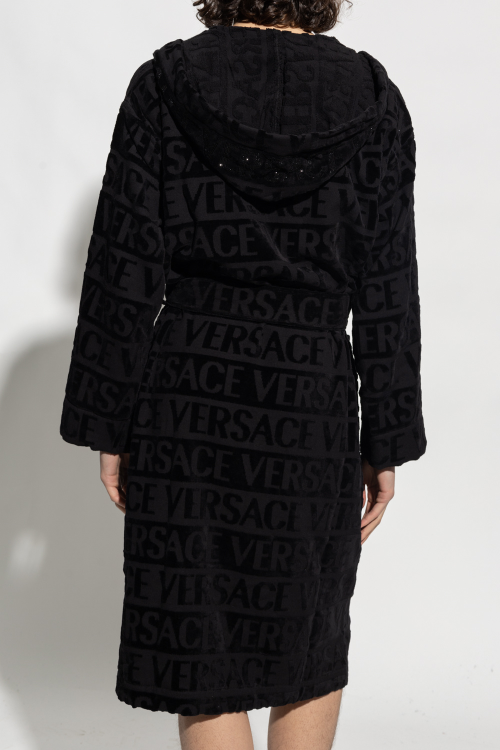 Versace Home Cotton hooded bathrobe