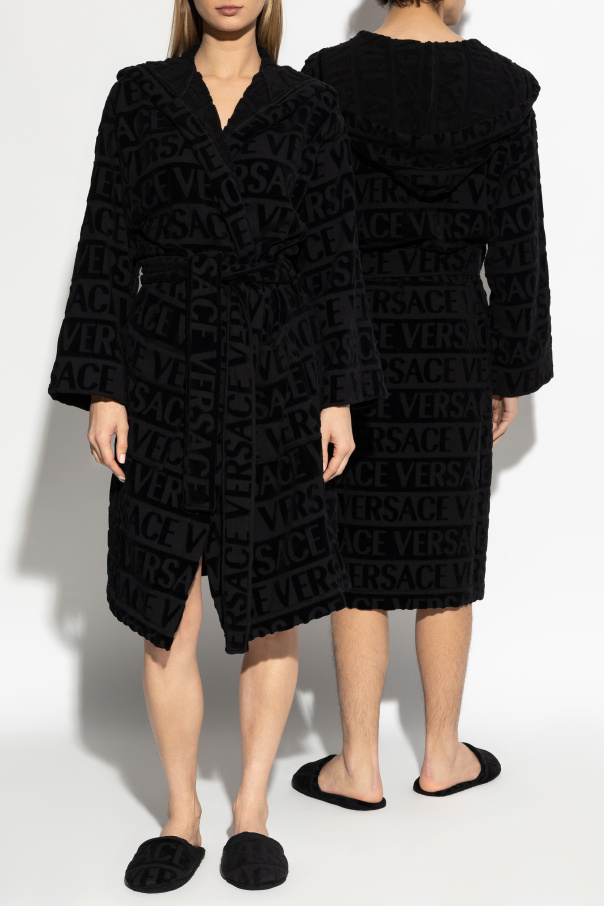 Versace Home Cotton bathrobe with monogram