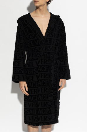 Versace Home Cotton bathrobe with monogram