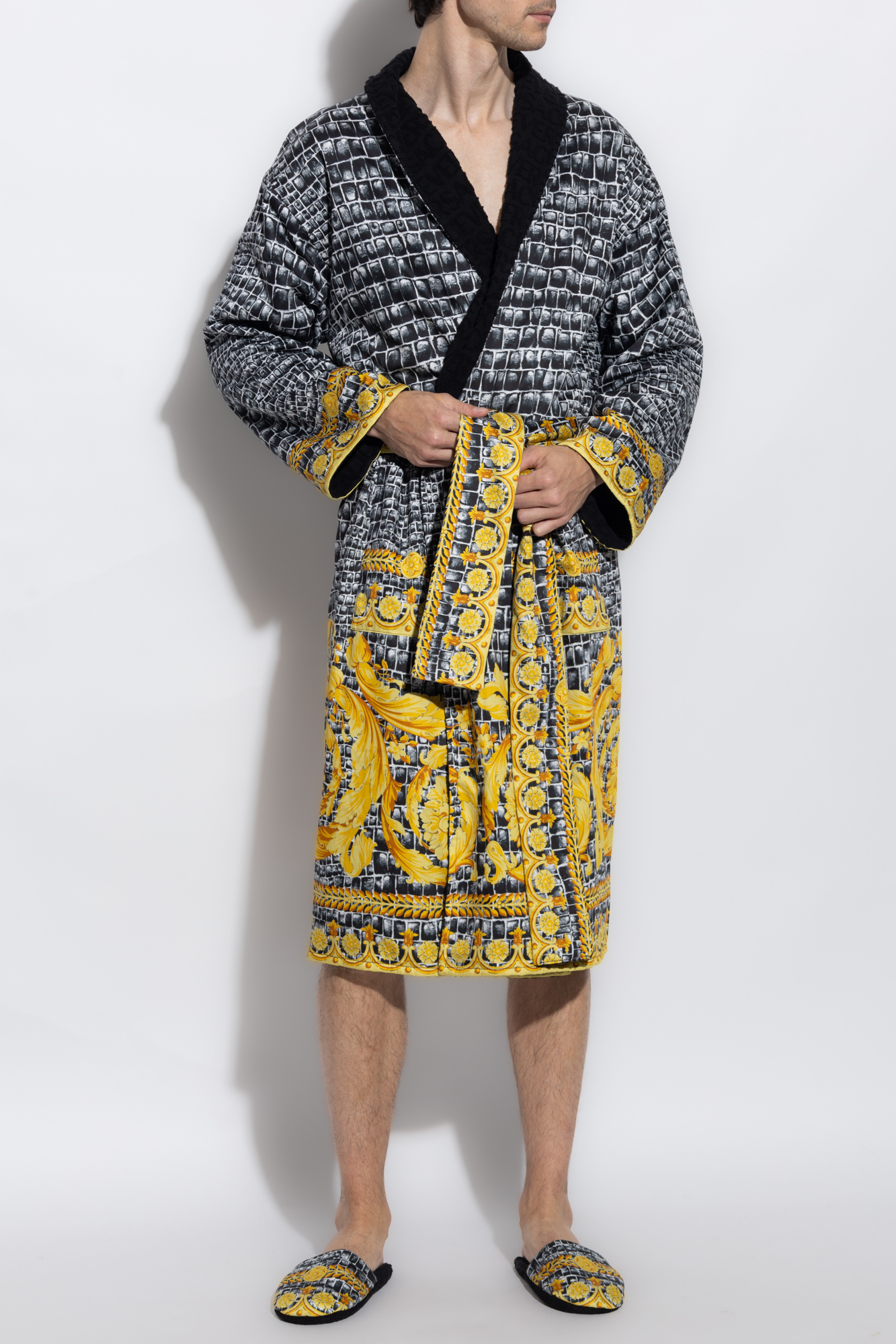 Versace Home Printed cotton bathrobe