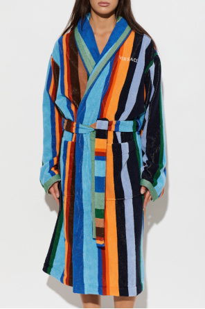 Versace Home Robe with stripe pattern