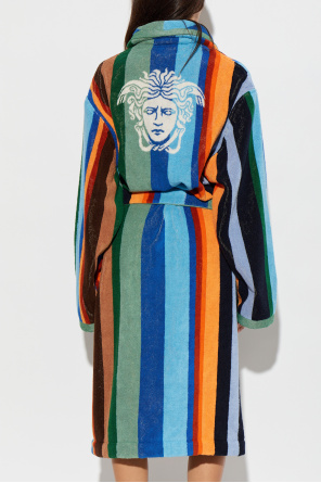 Versace Home Robe with stripe pattern