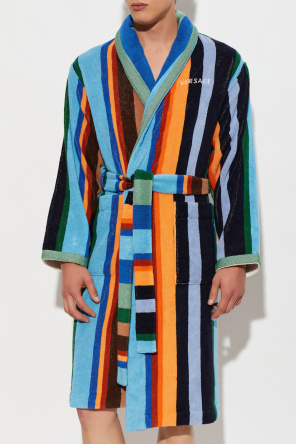 Versace Home Robe with stripe pattern