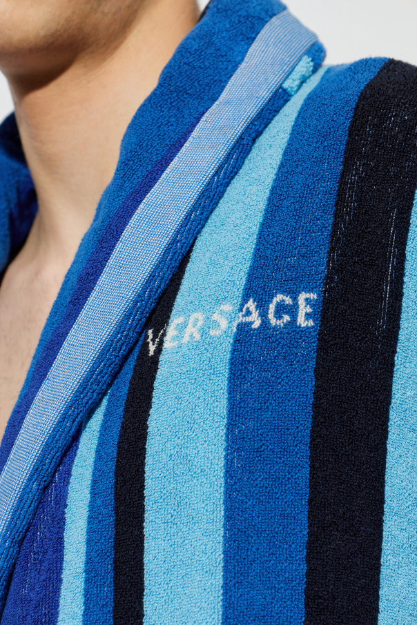 Versace Home Cotton bathrobe with pockets